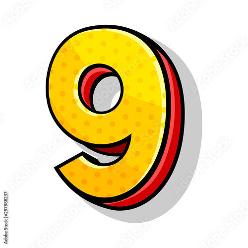 Dama Número 9/Emoji Q Vetor Numérico Ou Ilustração Colorida Ilustração do  Vetor - Ilustração de representa, coberto: 160157439