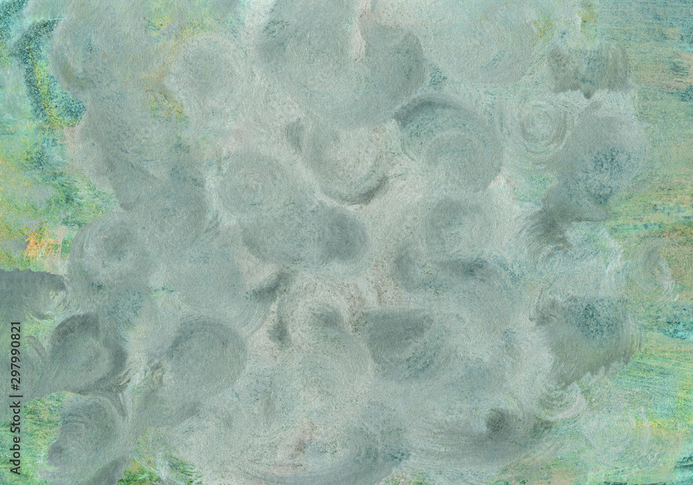 Obraz premium green abstract texture with spiral circles and spots
