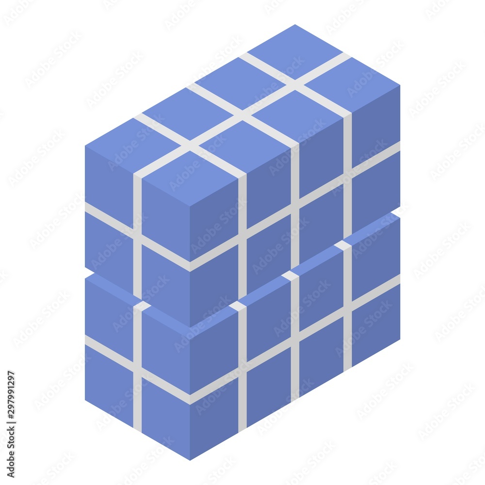Stack air parcel icon. Isometric of stack air parcel vector icon for web design isolated on white background Stack air parcel icon. Isometric of stack air parcel vector icon for web design isolated on white background