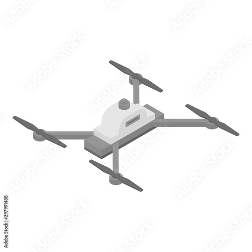 Cinema drone icon. Isometric of cinema drone vector icon for web design isolated on white background