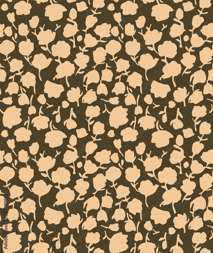 Japanese Beige Flower Bud Seamless Pattern Japanese Beige Flower Bud Seamless Pattern