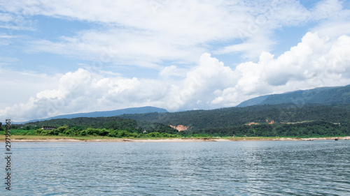 Lake view with water and sky