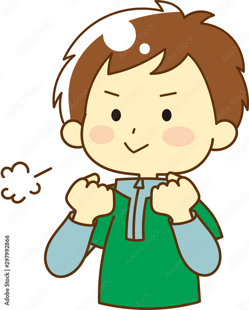 Illustration of person who decided to do their best Illustration of person who decided to do their best