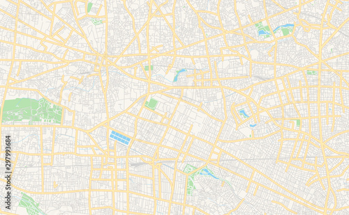 Printable street map of Musashino  Japan