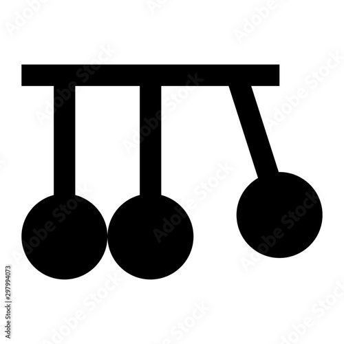 Pendulum Glyph Icon Vector