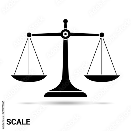 Libra vector. The scales icon. Insulated Scales.