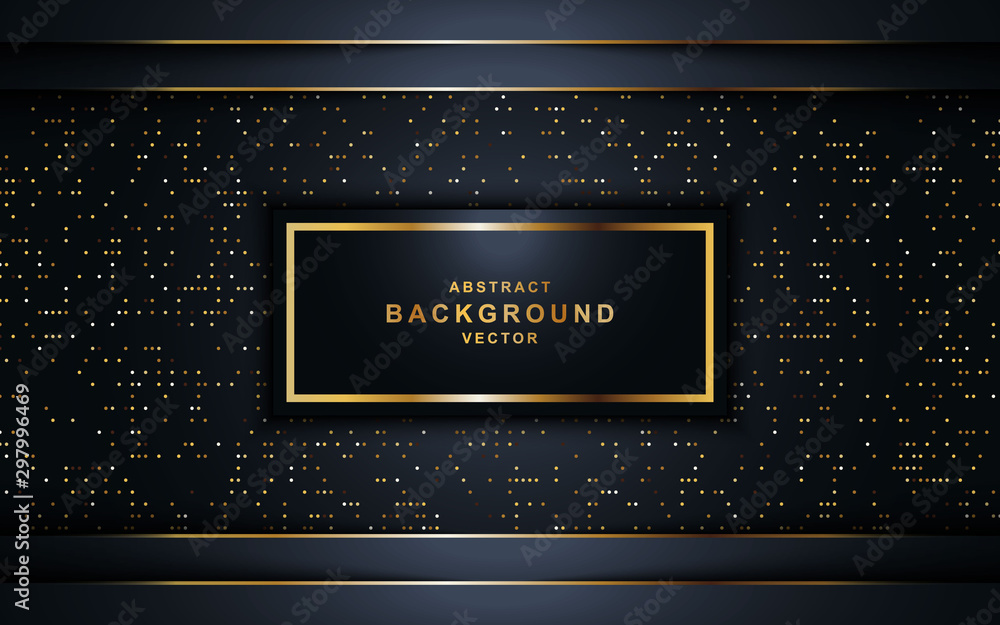 Abstract luxury black background overlap layer on dark space with ...