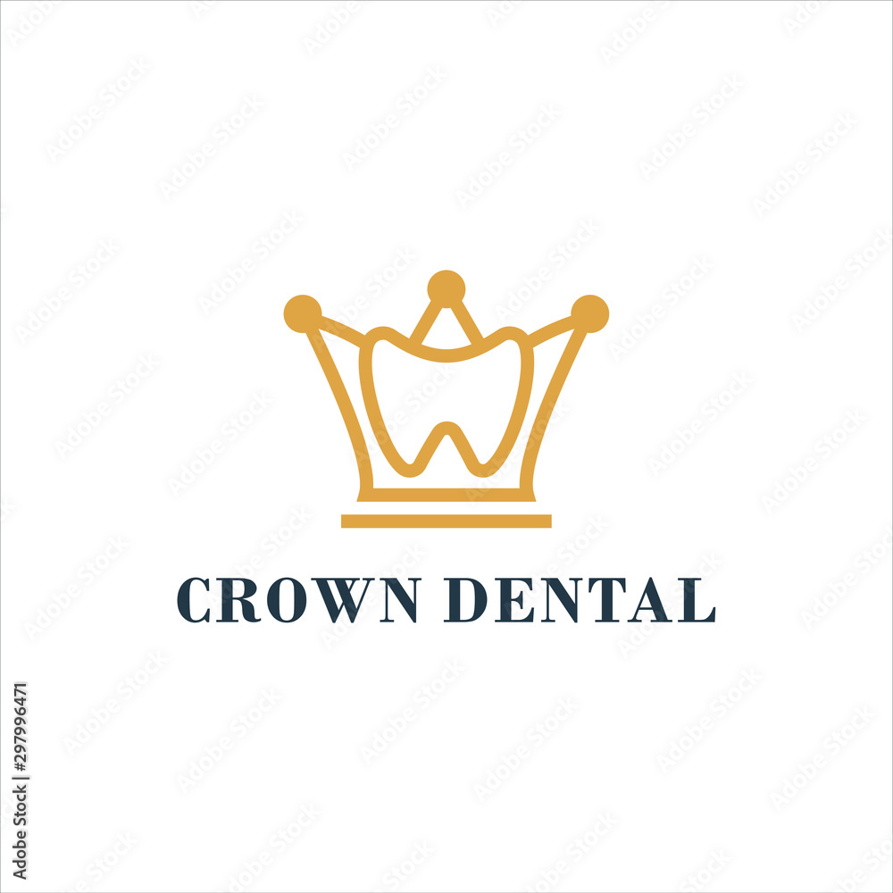Crown Dental icon art line monoline outline logo design graphic abstract minimalist Crown Dental icon art line monoline outline logo design graphic abstract minimalist