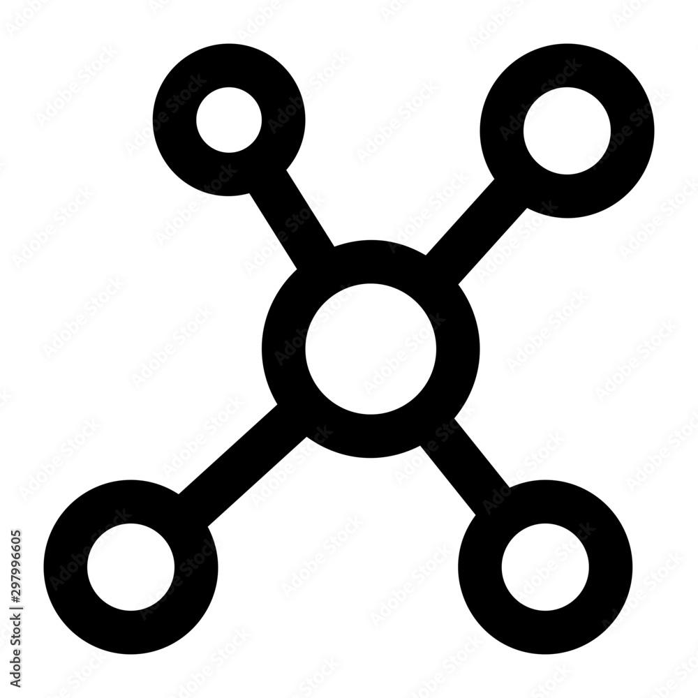 Molecule Line Icon Vector Molecule Line Icon Vector