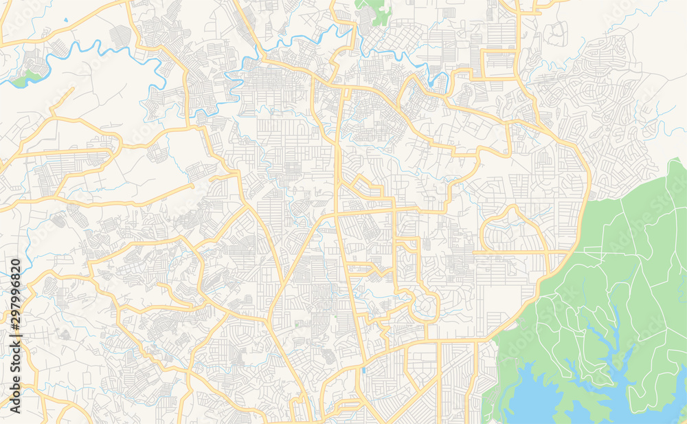 Printable street map of Caloocan, Philippines