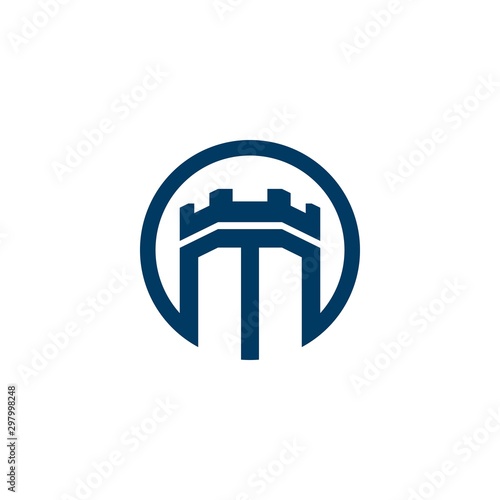 Castle Logo vector icon illustration design 
