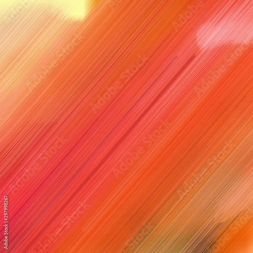 diagonal lines background illustration with tomato, khaki and light salmon colors. square graphic with strong color