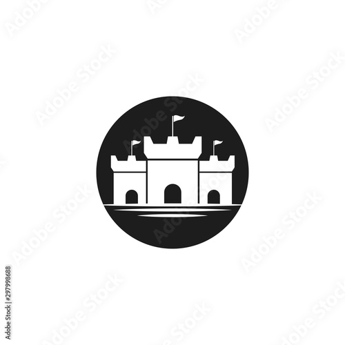 Castle Logo vector icon illustration design  © indra23_anu