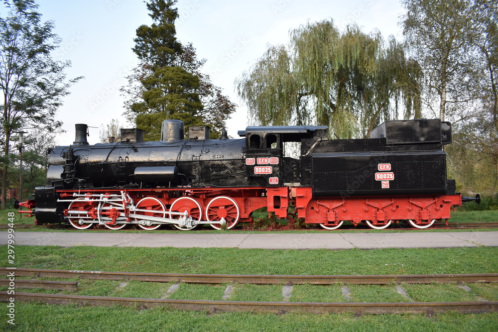 Naklejka premium Old steam locomotive