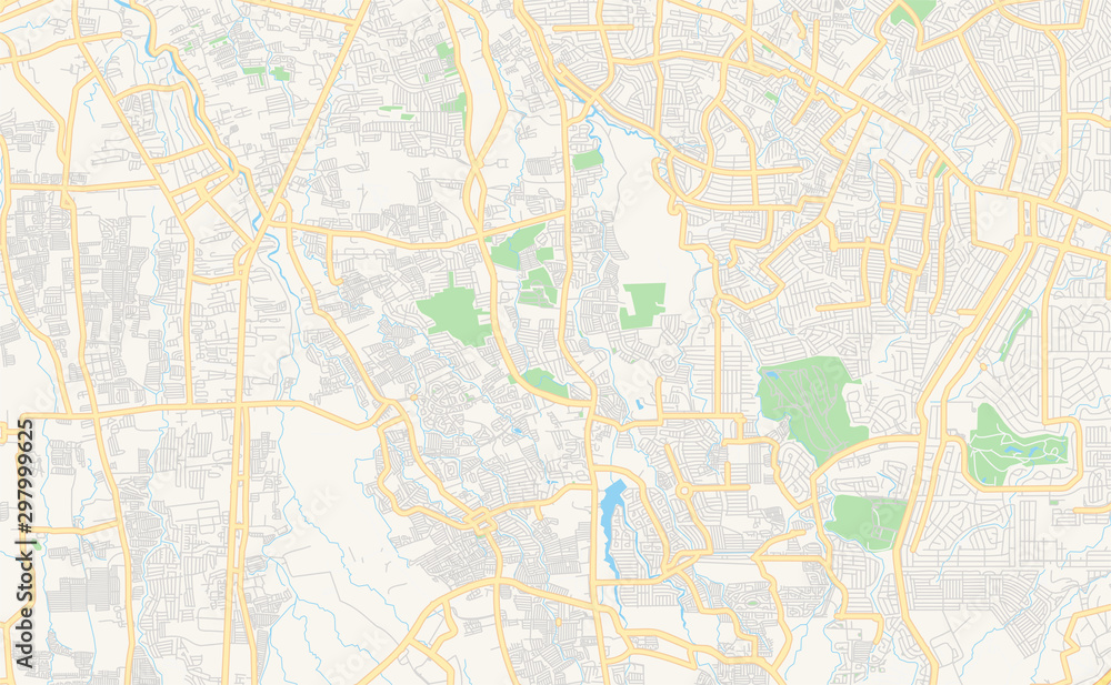 Printable street map of Bacoor, Philippines
