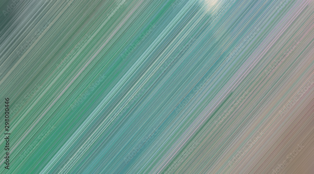 Obraz premium diagonal lines background or backdrop with light slate gray, silver and sea green colors. dreamy digital abstract art