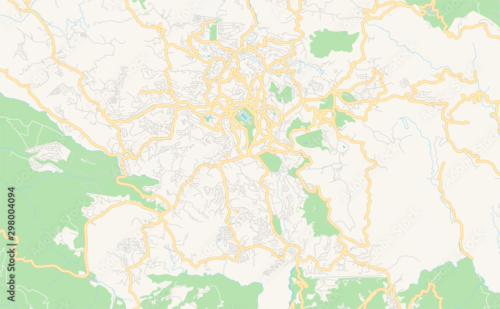 Printable street map of Baguio, Philippines