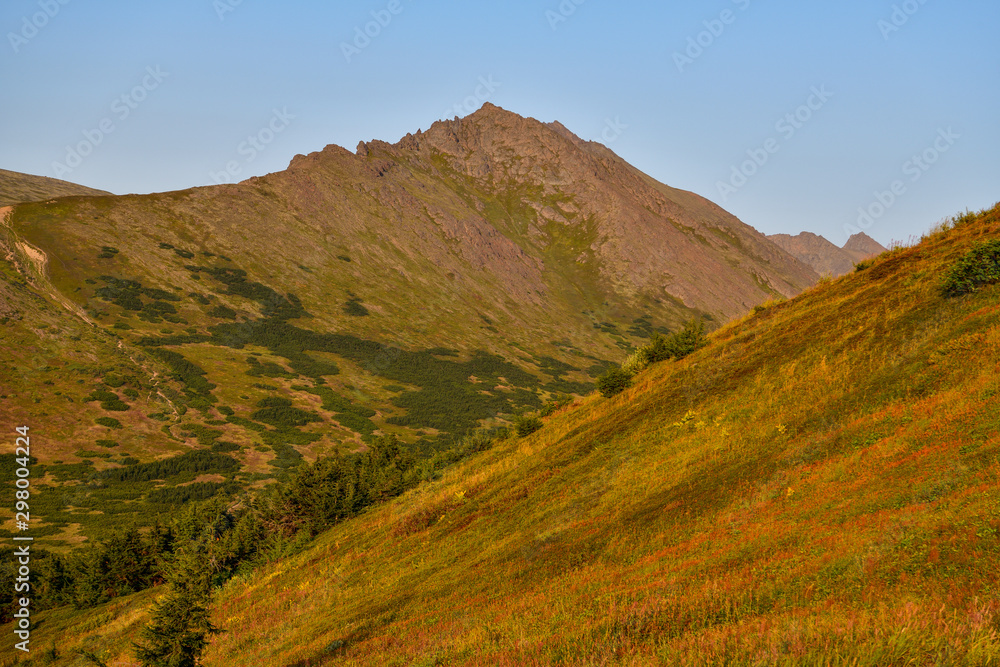 Flattop mountain in fall time Anchorage