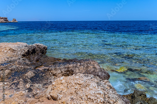 Beach Paradise Sinai mountains sea Egypt