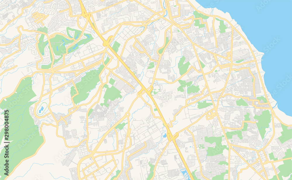 Printable street map of Biñan, Philippines