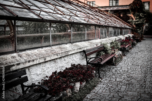an old greenhouse