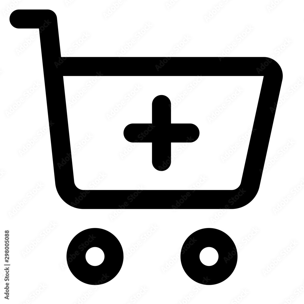 Obraz premium Shopping Cart Line Icon Vector