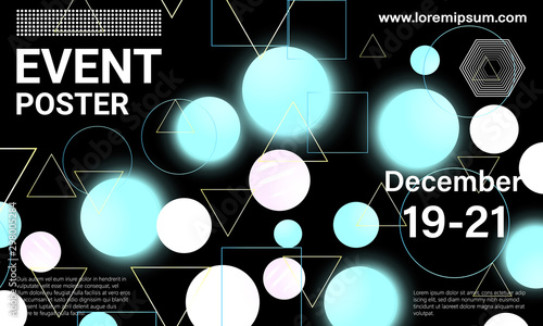 Conference design template. Business background.