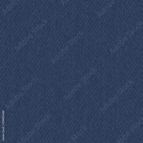 Raw Blue Faux Denim Texture Background. Dark Plain Indigo Chambray Seamless Pattern. Close Up Textile Weave for Classic Work WearJeans Fabric Effect. Dyed Men Fashion Apparel. Vector EPS10 Repeat Tile