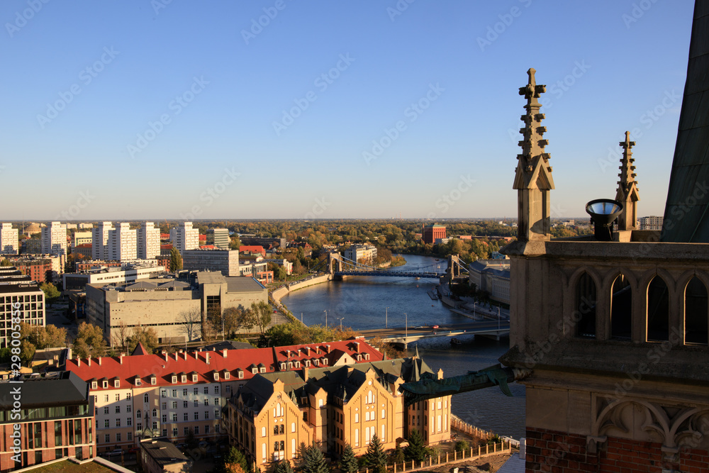 Fototapeta premium Old town cityscape panorama, Wroclaw