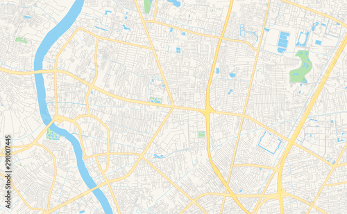 Printable street map of Nonthaburi  Thailand