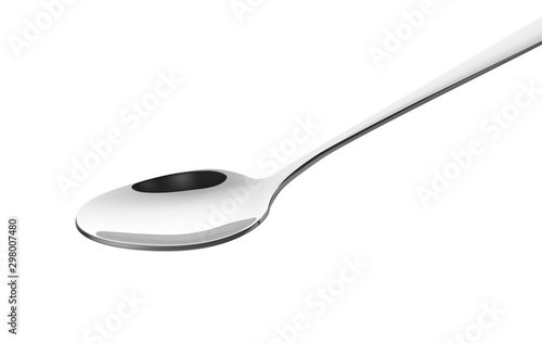 Metal spoon. Vector illustration isolated on white background. Ready for use in your design. EPS10.	