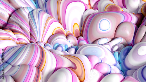 Soft, nice abstract background in bright colors. 3d illustration, 3d rendering. © Pierell