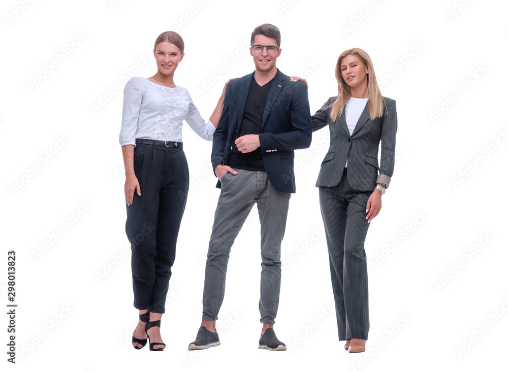 in full growth. a group of successful business people. in full growth. a group of successful business people.