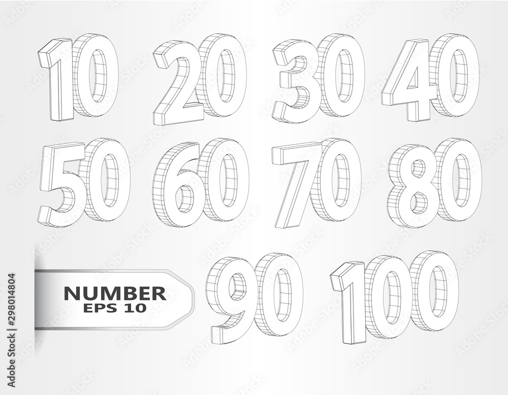 Realistic three dimensional set of numbers. Isometric numbers vector set. Mathematics symbols, stylish simple shaped numerals for design, advertising, web, Sale, Special Offer Label, Sticker, Banner. Realistic three dimensional set of numbers. Isometric numbers vector set. Mathematics symbols, stylish simple shaped numerals for design, advertising, web, Sale, Special Offer Label, Sticker, Banner.