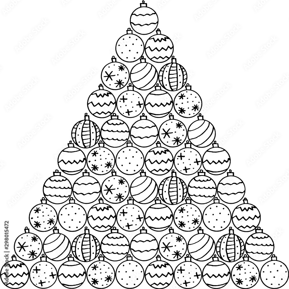 triangle-christmas-tree-of-christmas-tree-balls-new-year-and-xmas