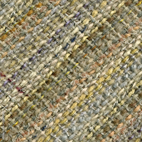 Close-up of handwoven woolen fabric texture