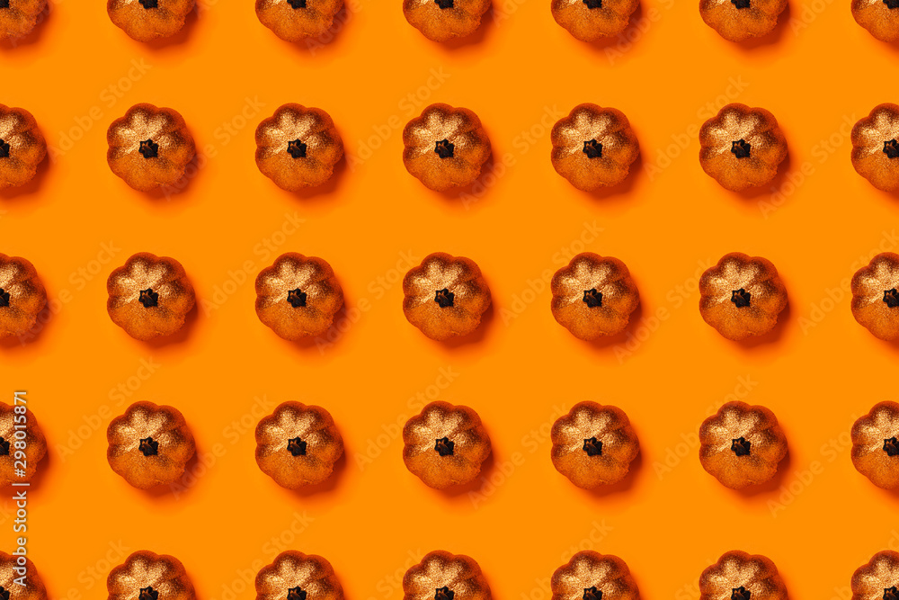 Halloween pattern of skeletons on orange background. Halloween pattern of skeletons on orange background.