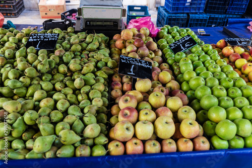 Fruit stand in a farmer market in Athens  Greece