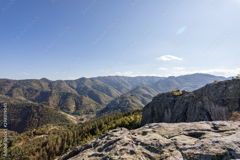Fototapeta premium Panoramic view landscape from mountain, Bulgaria