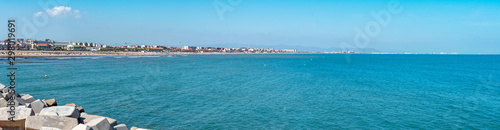 Panoramic view of the ocean near Valencia in Spain