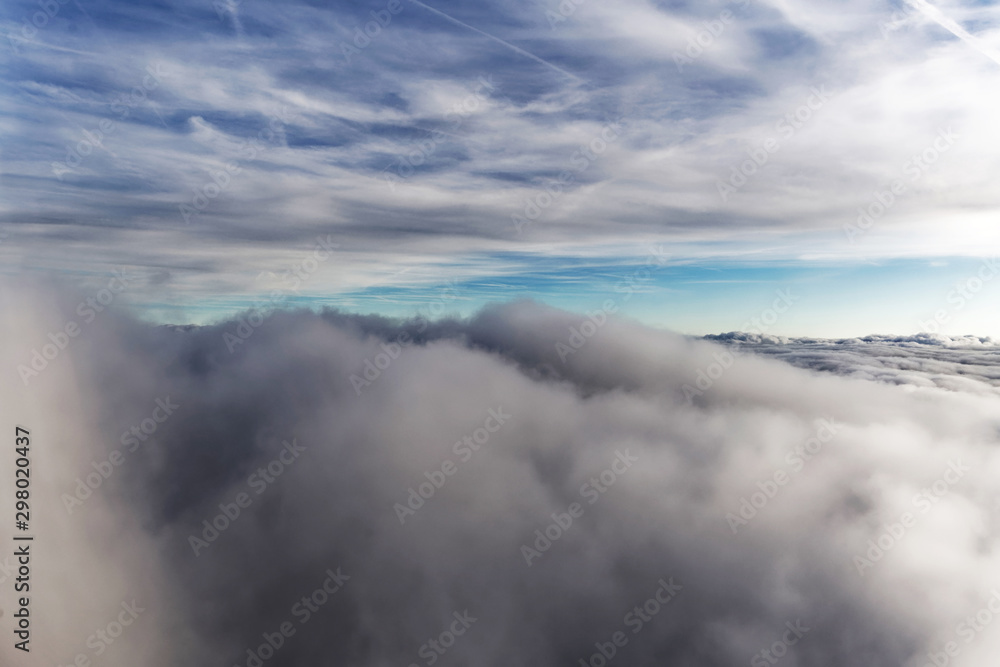 Spectacular view of clouds seen at 10000 feet