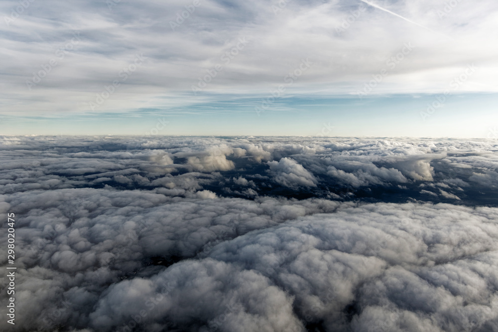 Naklejka premium Spectacular view of clouds seen at 10000 feet