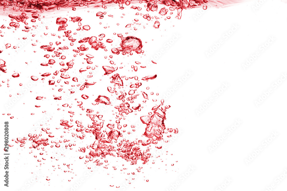 Red bubble splash background