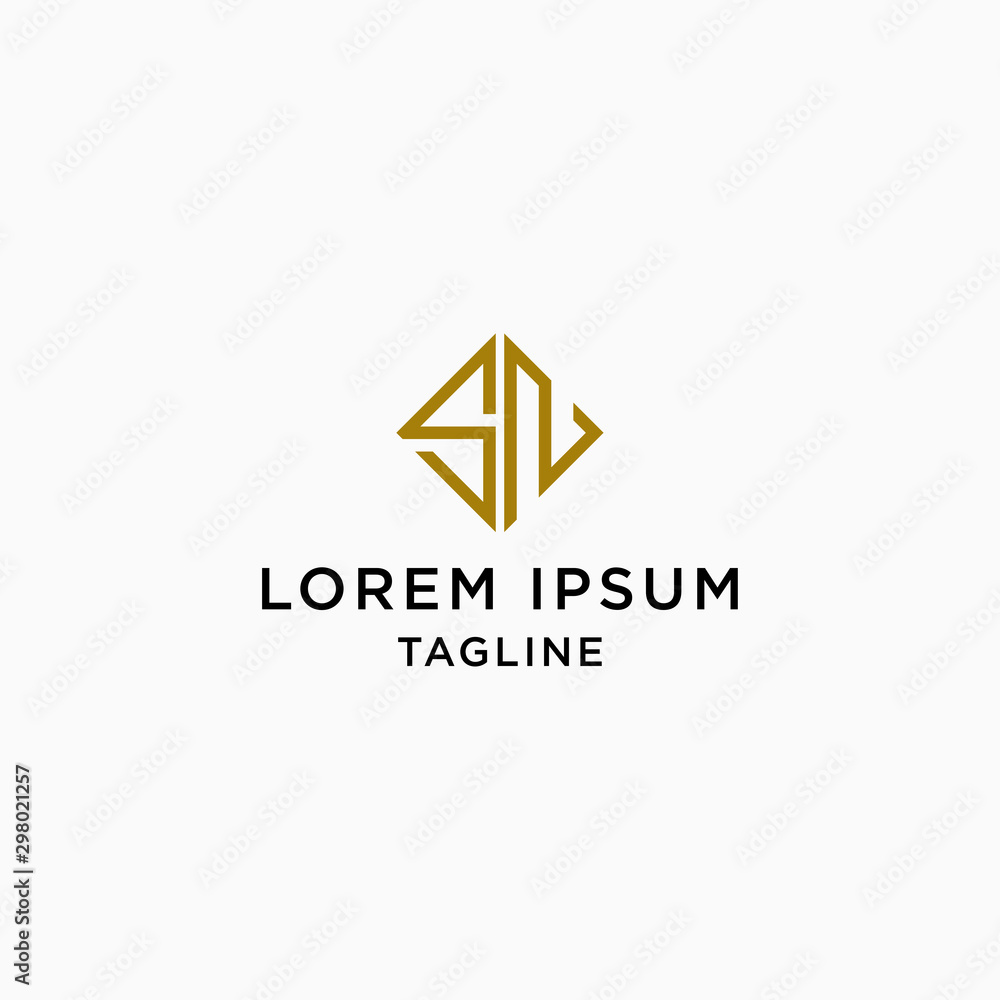 Letter SN initial Logo Icon Design Template. Elegant, Luxury, Gold, Modern Vector Illustration Letter SN initial Logo Icon Design Template. Elegant, Luxury, Gold, Modern Vector Illustration