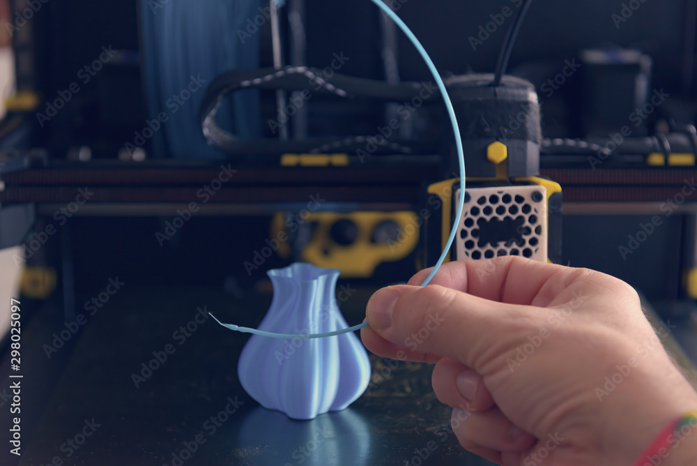 Αυτοκόλλητο Modern 3d printer and filament