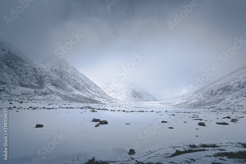 Winter landscape in Ladakh  India