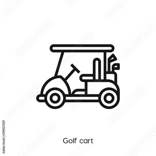 golf cart icon. golf icon vector. Linear style sign for mobile concept and web design. Sport vehicle symbol illustration vector graphics - Vector	