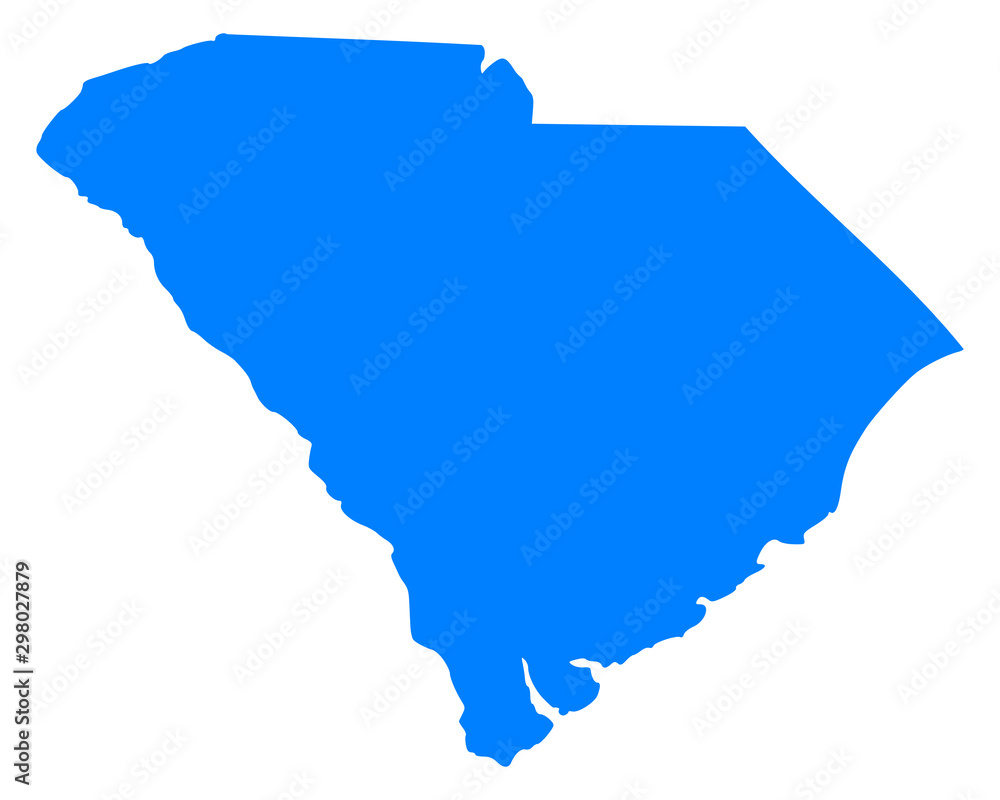 Naklejka Karte von South Carolina