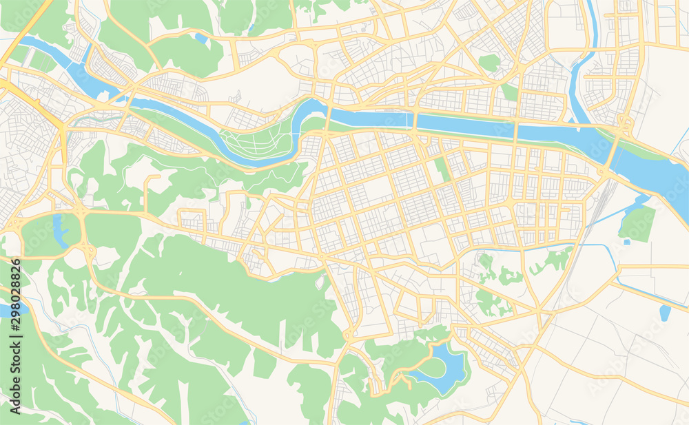 Printable street map of Ulsan, South Korea
