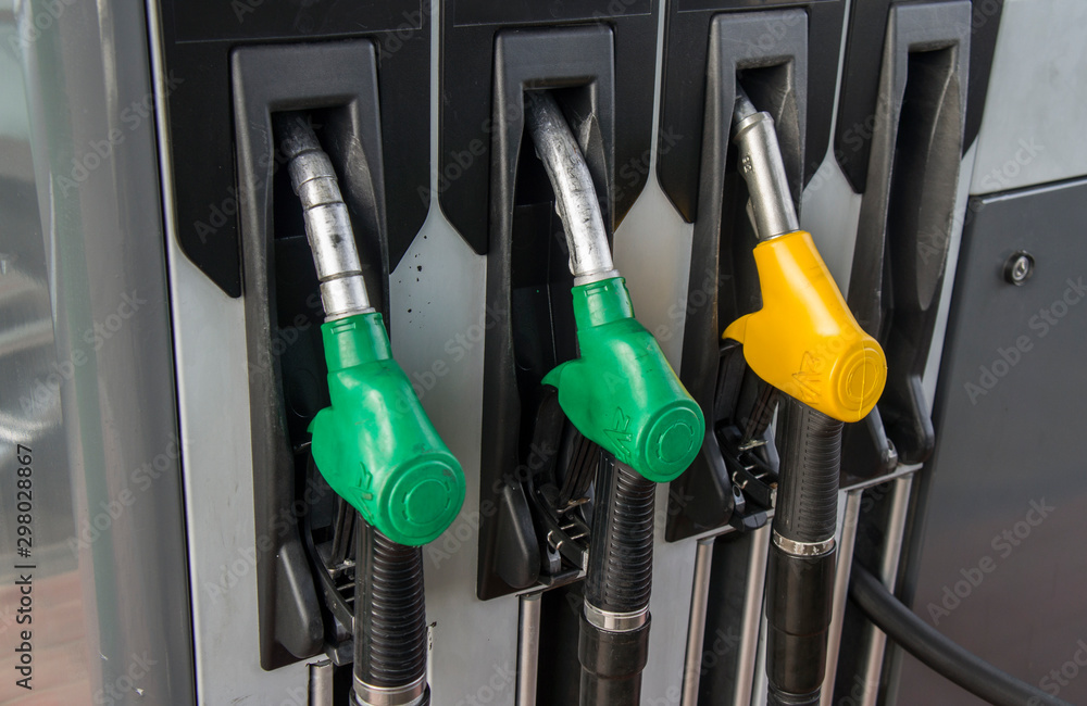 Close up of petroleum gasoline station service Close up of petroleum gasoline station service